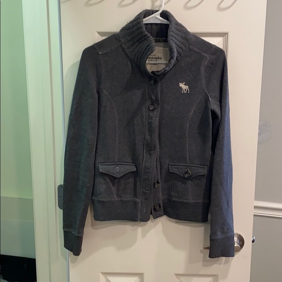 Abercrombie and Finch Sweater Jacket Gray - Picture 1 of 4